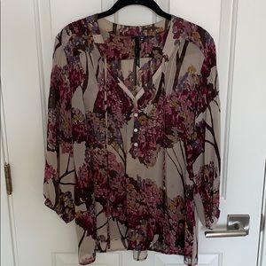 Anthropologie Floral Blouse